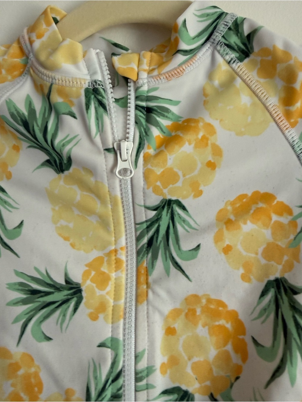 Baby NWOT 6-12mo Long-Sleeve Pineapple Rash Guard Swimsuit - Picture 4 of 6